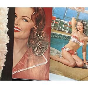 Lot of Embossed Unframed Salesman Sample Pinup Lithographs